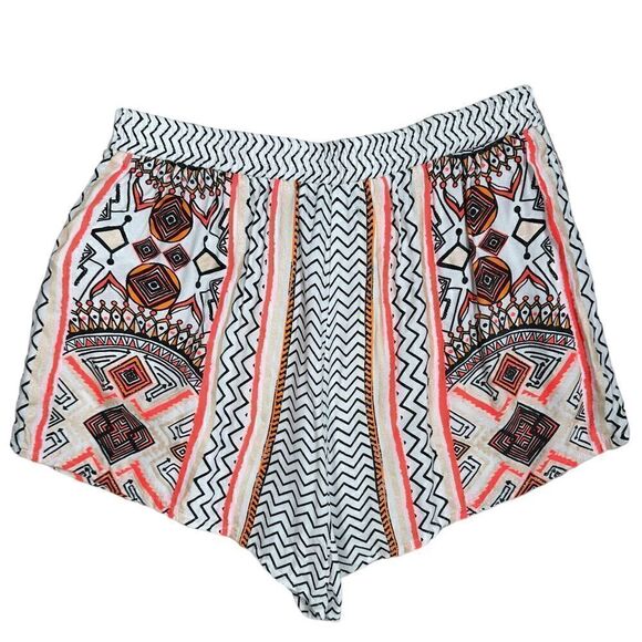 MINKPINK Space Cowboy Neon Orange Multi Color Pull On Short - Picture 7 of 10